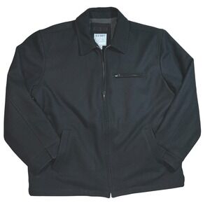 Old Navy Vintage Wool-Blend Harrington Jacket Full Front Zip Coat Size XXL